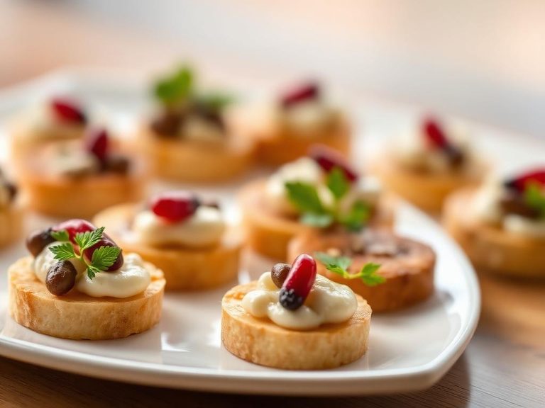 Roe-topped Canapés