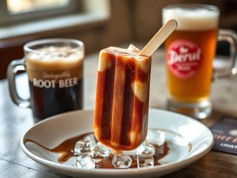 Root Beer Float Popsicle