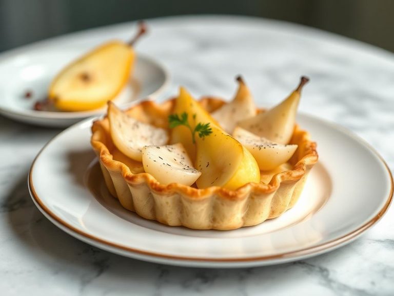 Roquefort and pear tart