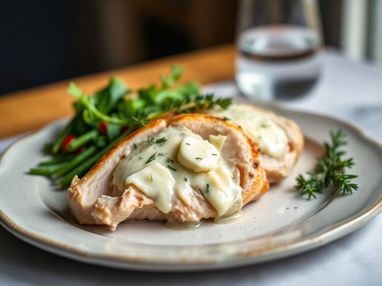 Roquefort-stuffed chicken breast
