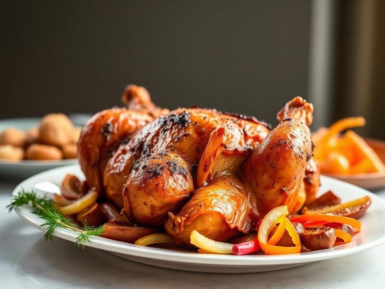 Rotisserie chicken platter