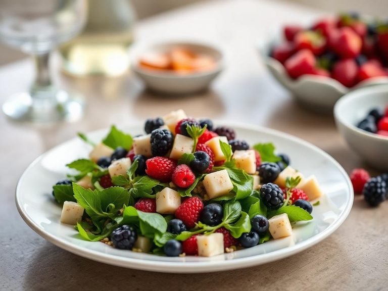 Rye berries salad