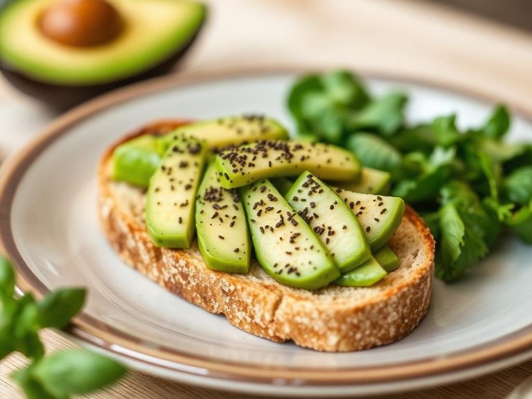 Rye bread toast with avocado