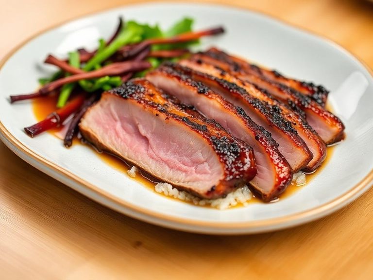 Sake-braised pork belly