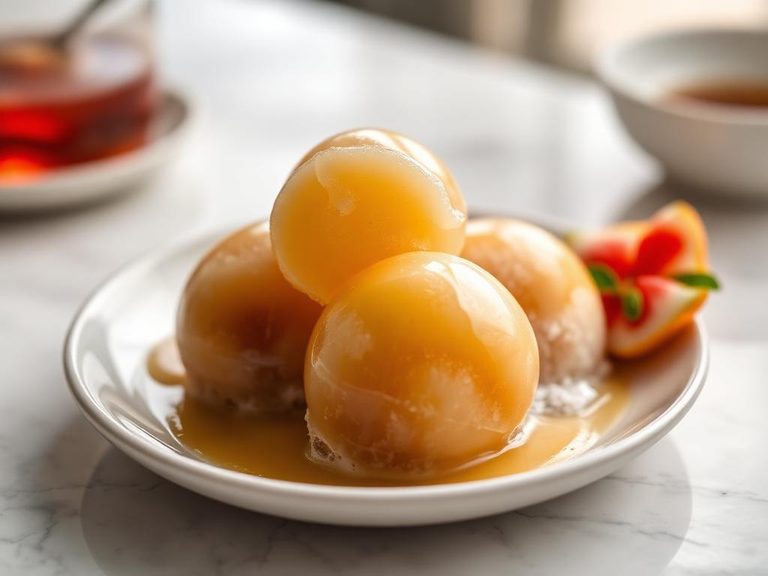 Sake-infused ice cream or sorbet