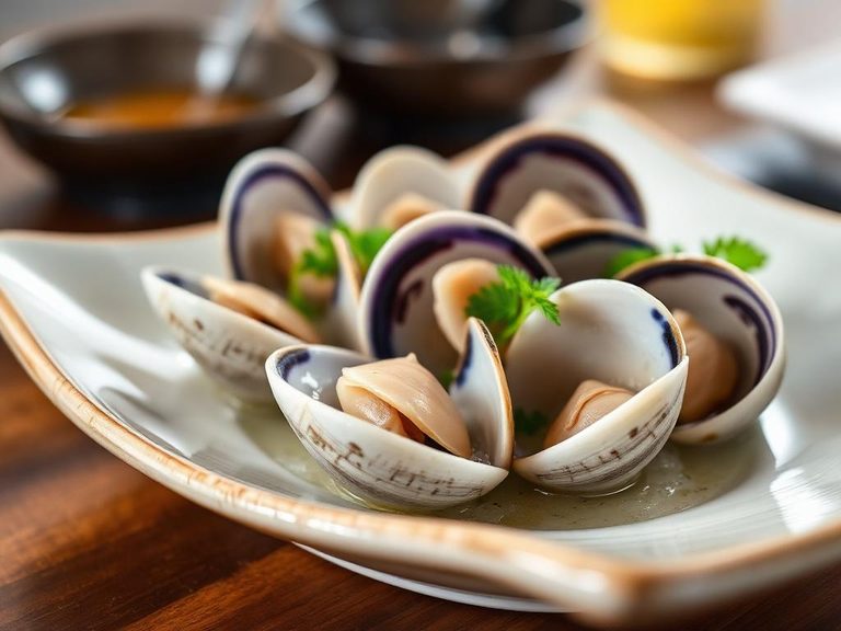 Sake-steamed clams