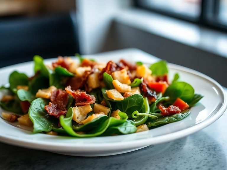 Salads (e.g., spinach salad with warm bacon dressing)