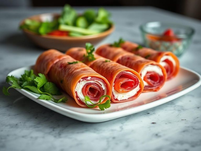 Salami and Cream Cheese Roll-Ups