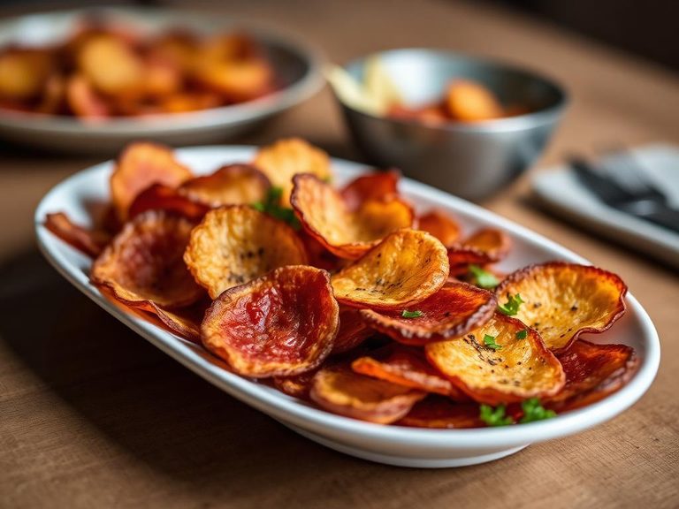 Salami chips (baked)