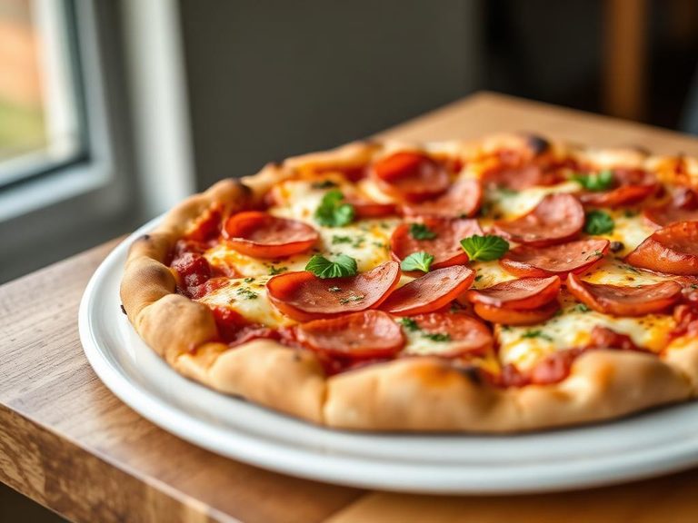Salami pizza