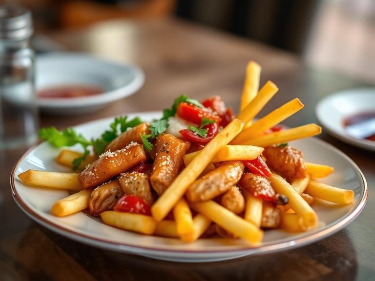 Salchipapas (with french fries)