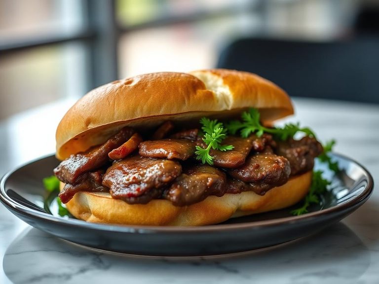 Salisbury Steak Sandwich