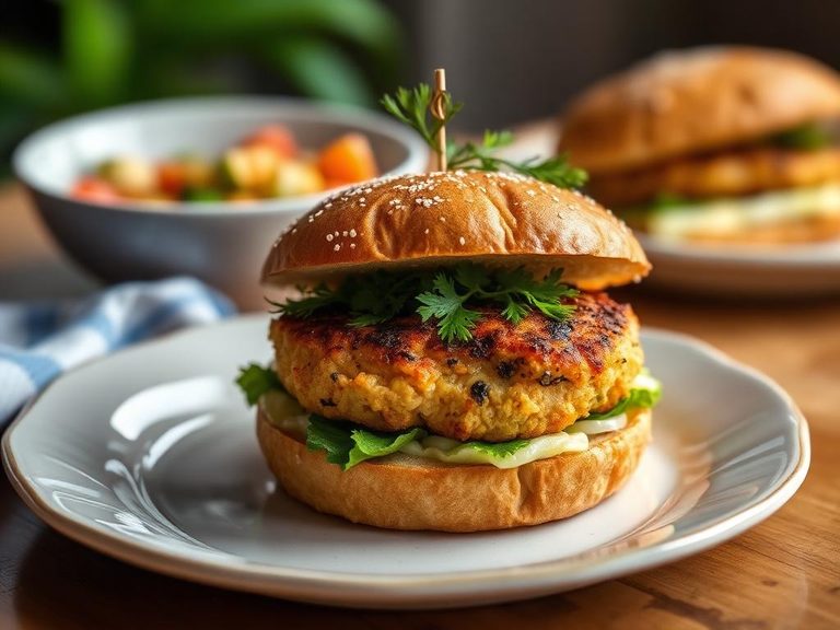Salmon Croquette Sandwich