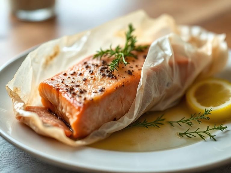 Salmon en Papillote (baked in parchment)