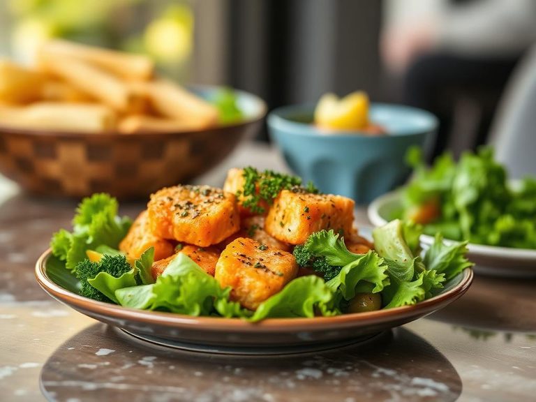 Salmon Nugget Salad