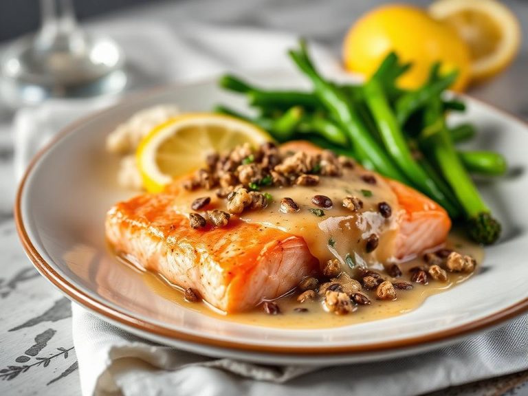 Salmon with Lemon-Caper Sauce