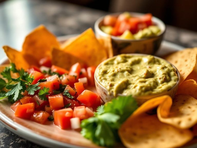 Salsa and Guacamole Dip