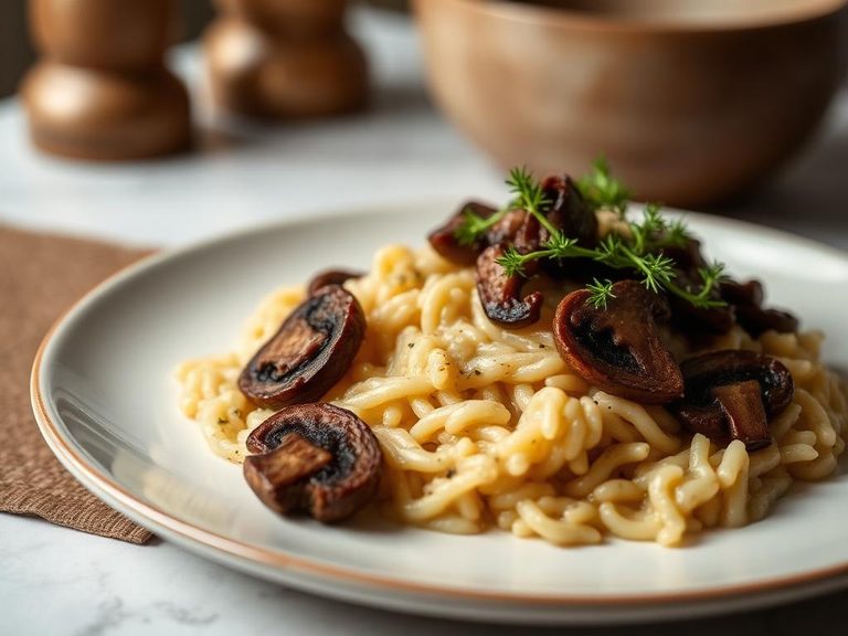 Salsify and Mushroom Risotto