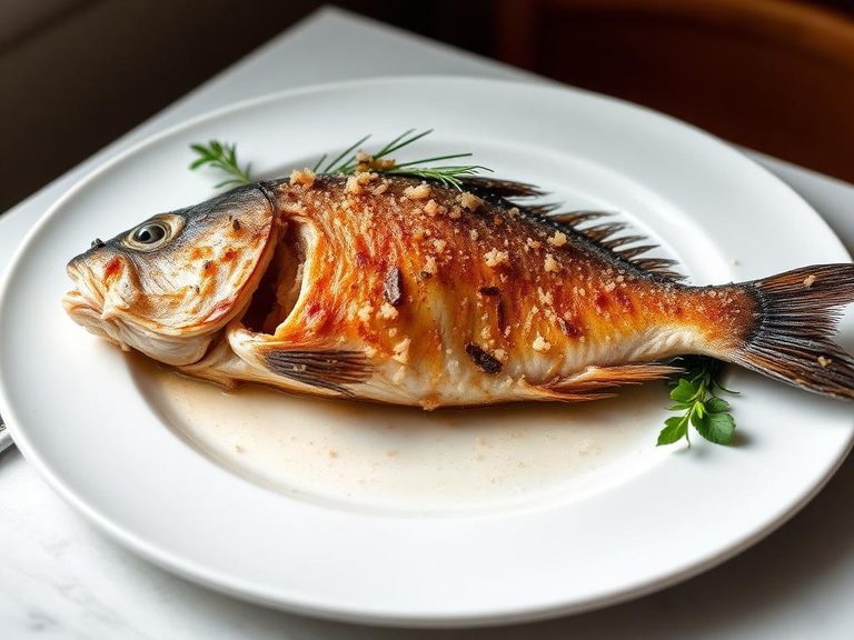 Salt-Baked Whole Mullet