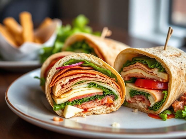 Sandwiches & Wraps (e.g., with smoked salmon or chicken)