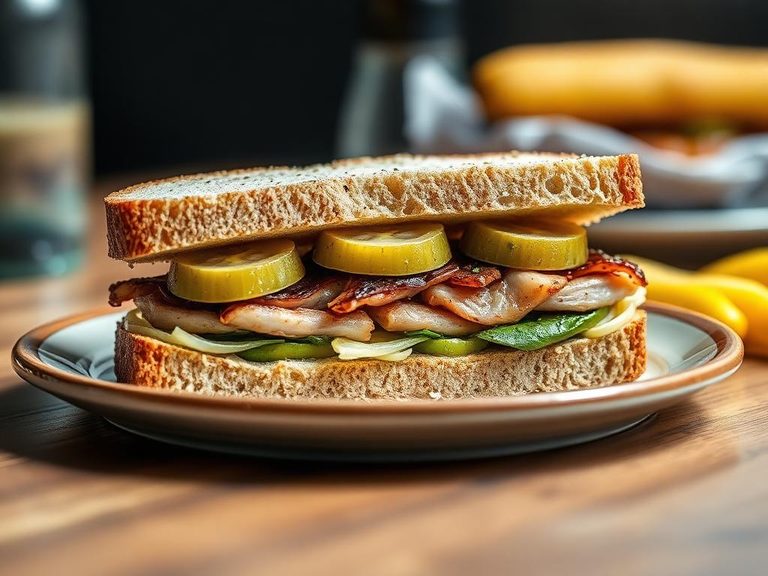 Sardine and Pickle Sandwich