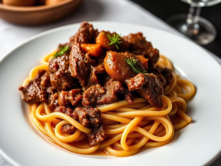 Sauerbraten with Noodles