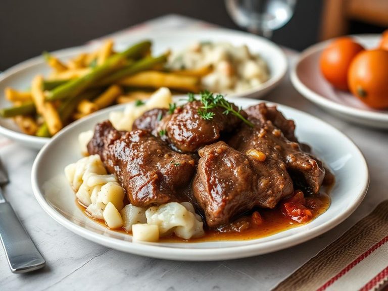 Sauerbraten with potato salad