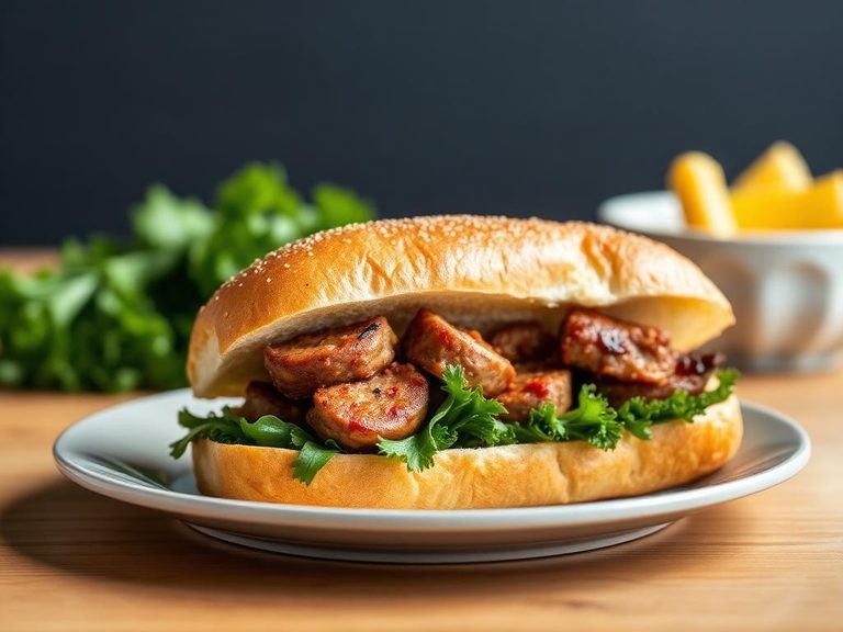 Sausage and Broccoli Rabe Sandwich