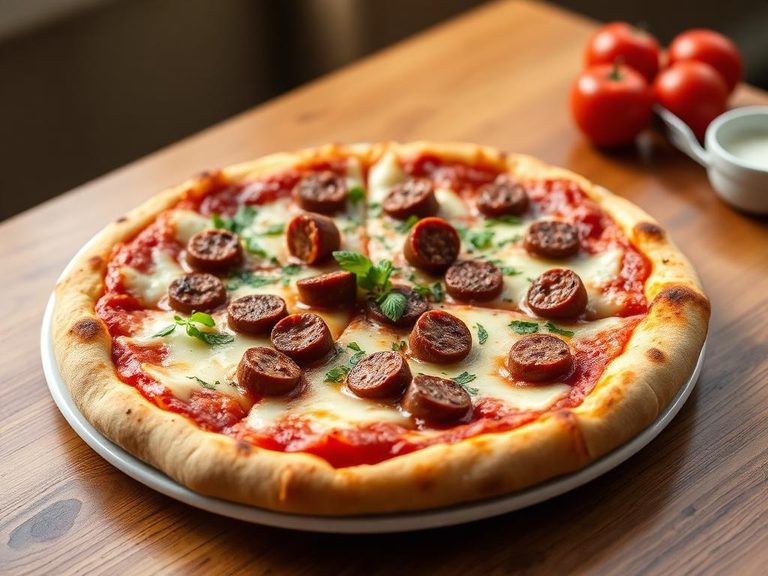 Sausage and Cheese Pizza