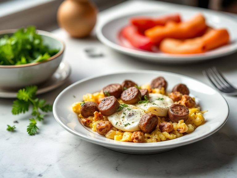 Sausage and egg scramble