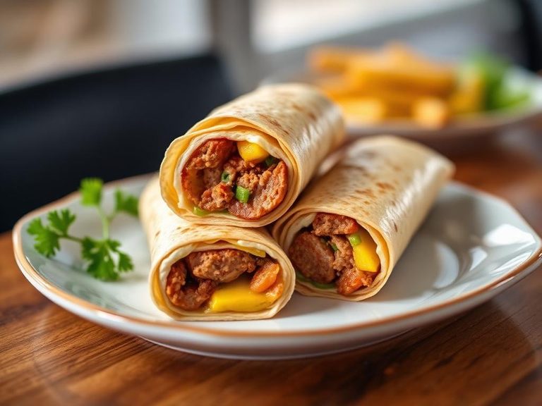 Sausage and egg wrap