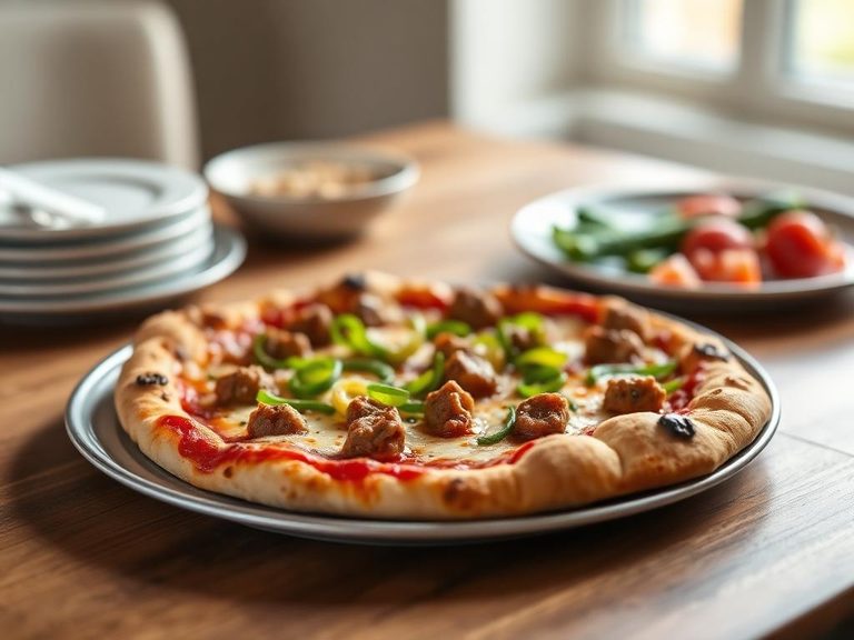 Sausage and Green Pepper Pizza