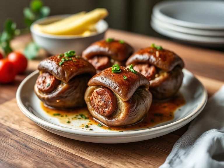 Sausage and Herb Stuffed Portobellos