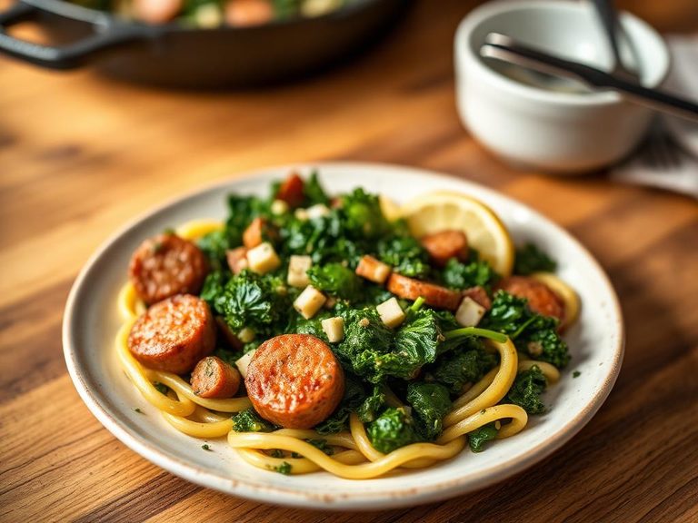 Sausage and Kale Skillet