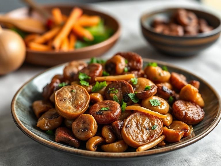 Sausage and Mushroom Stir-fry