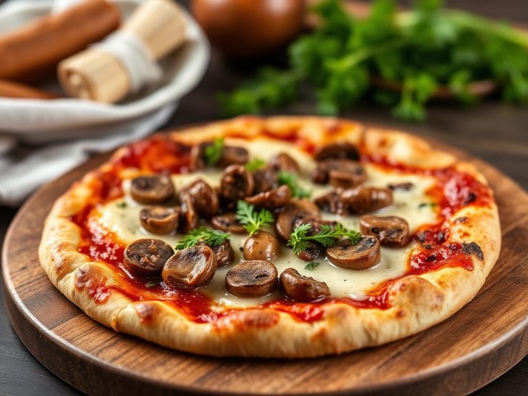 Sausage and Mushroom Thin Crust