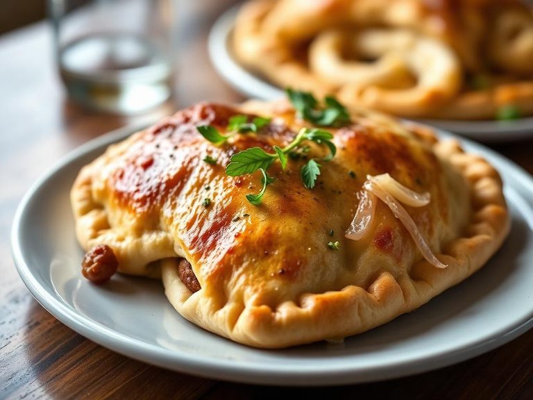 Sausage and Onion Calzone