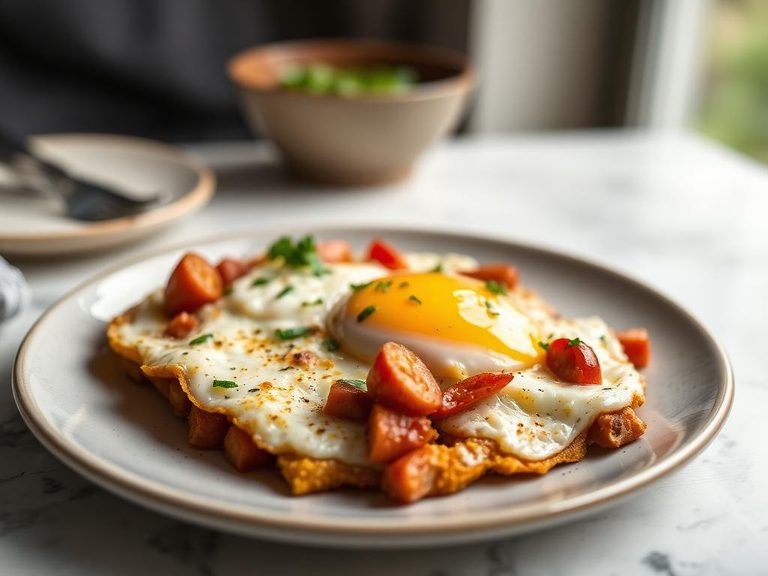 Sausage and Pepper Jack Fried Eggs
