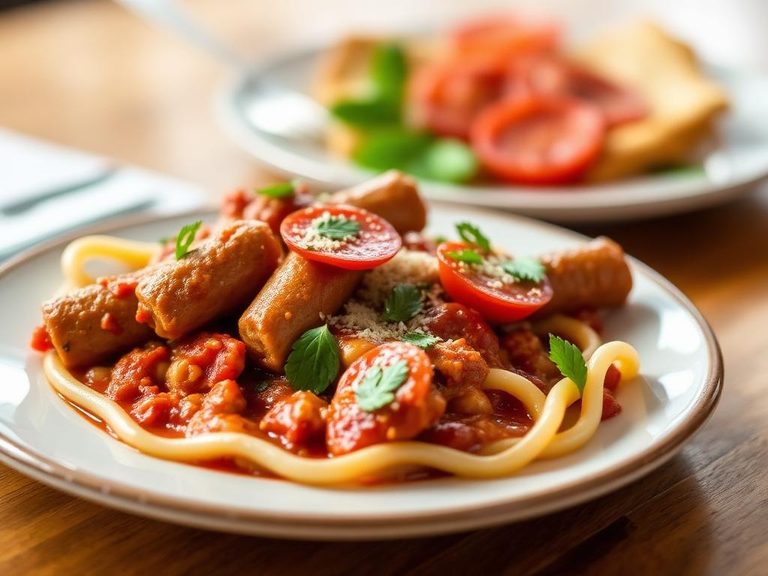 Sausage and Pepperoni Deep Dish