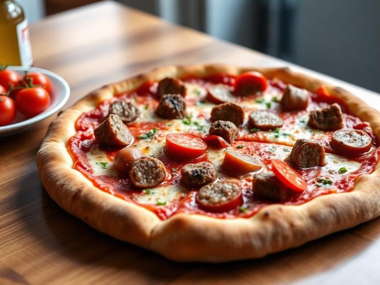 Sausage and Pepperoni Pizza