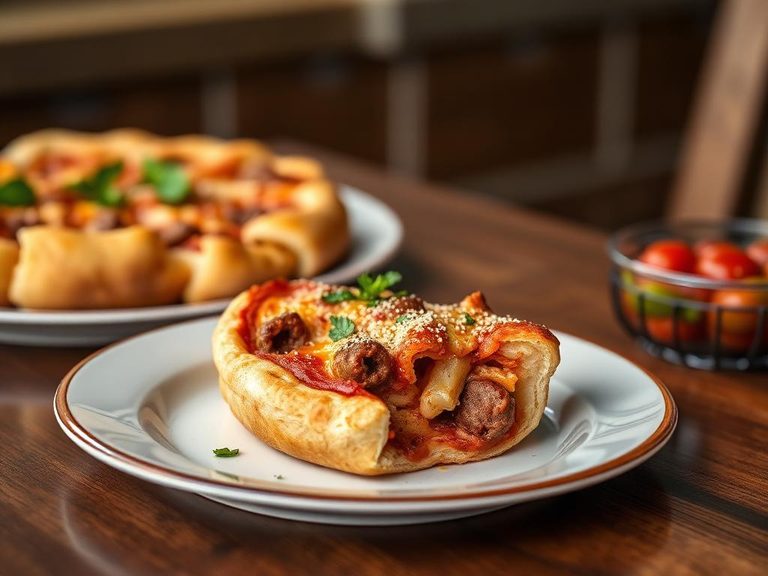 Sausage and Pepperoni Stuffed Crust Pizza