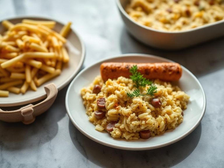 Sausage and Rice Gratin