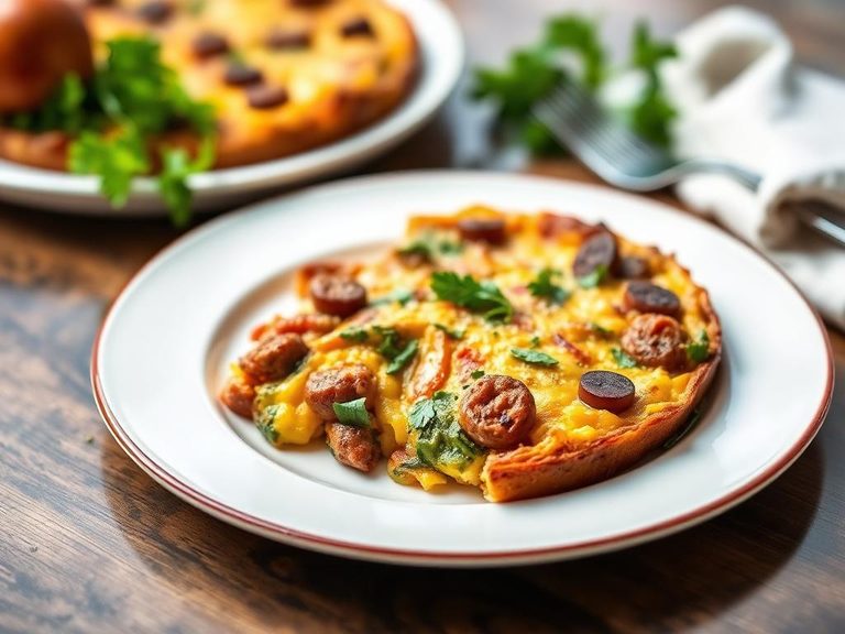 Sausage and vegetable frittata