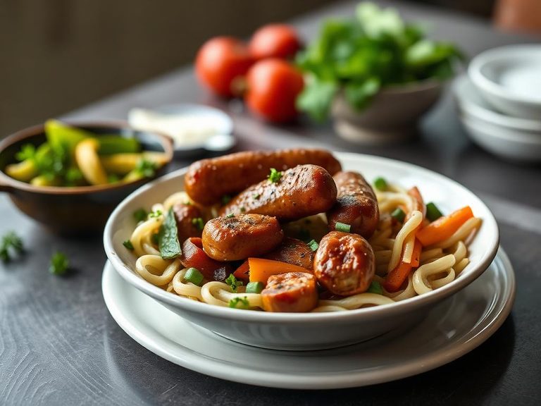 Sausage and vegetable skillet