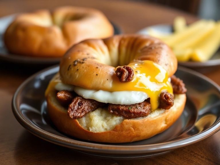 Sausage, Egg, and Cheese Bagel