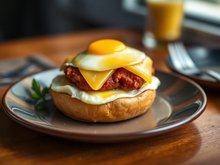 Sausage, Egg, and Cheese on a Bagel