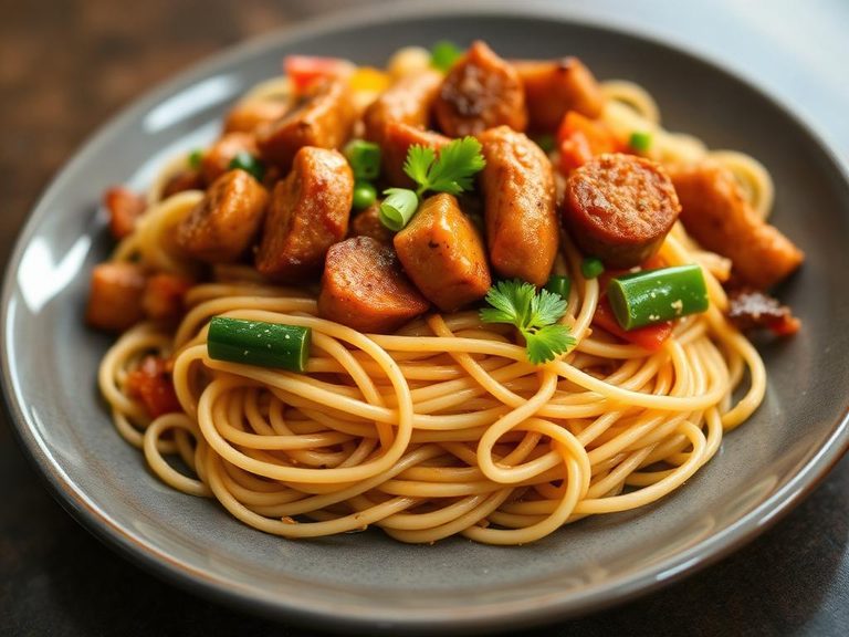 Sausage Noodle Stir-Fry