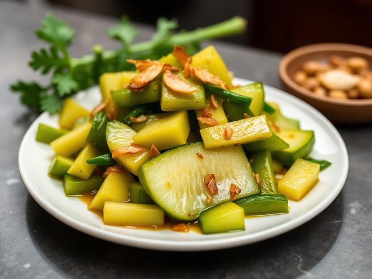 Sautéed Chayote with Garlic