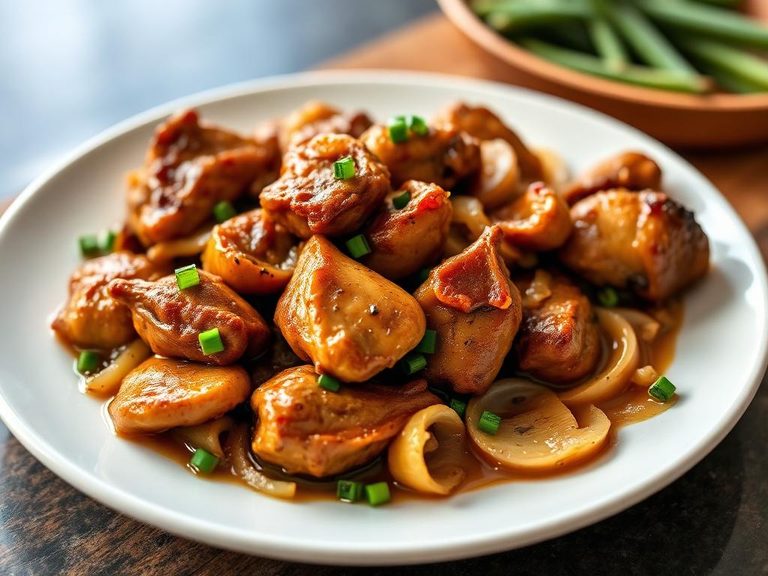 Sautéed Chicken Livers with Onions