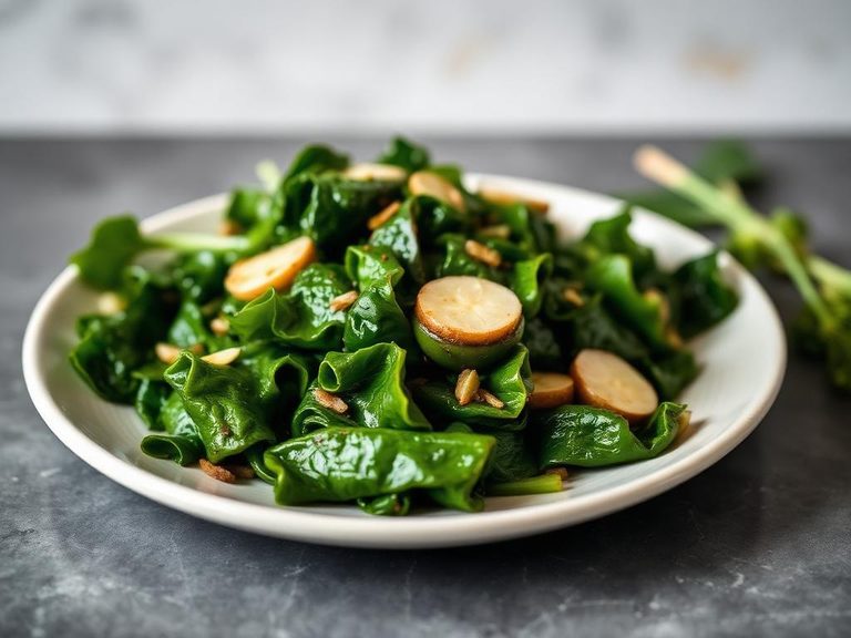Sautéed collard greens with garlic